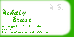 mihaly brust business card